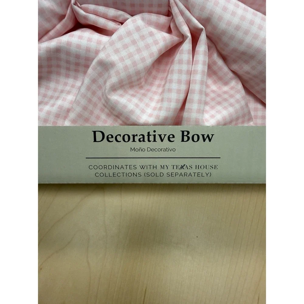 Viral!! My Texas House Pink Bow Oversized Gingham Decorative Bow Pink‎ 24